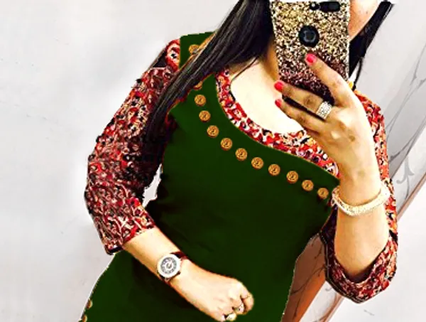 Hf_Holyday_Fashion_Cotton_Silk_Straight_Fancy_Kurta_For_Women