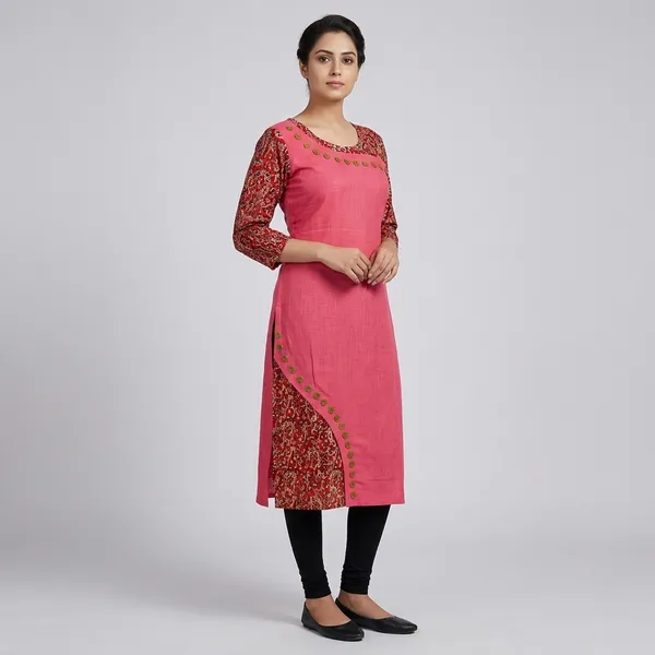Hf_Holyday_Fashion_Cotton_Silk_Straight_Fancy_Kurta_For_Women