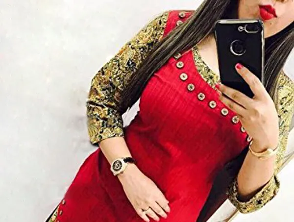Hf_Holyday_Fashion_Cotton_Silk_Straight_Fancy_Kurta_For_Women