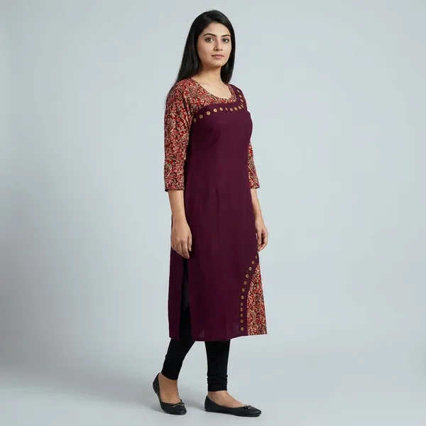 Hf_Holyday_Fashion_Cotton_Silk_Straight_Fancy_Kurta_For_Women