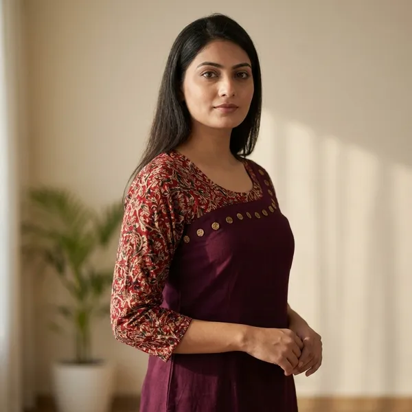 Hf_Holyday_Fashion_Cotton_Silk_Straight_Fancy_Kurta_For_Women