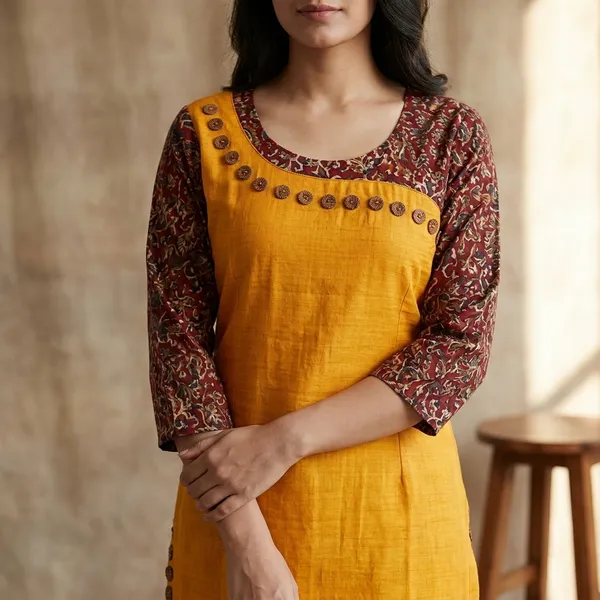 Hf_Holyday_Fashion_Cotton_Silk_Straight_Fancy_Kurta_For_Women