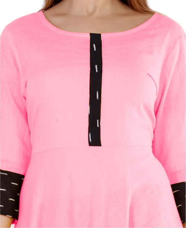 Hf_Holyday_Fashion_Cotton_Silk_Plain_Umbrella_Anarkali_Kurta_For_Women_With_Printed_Border