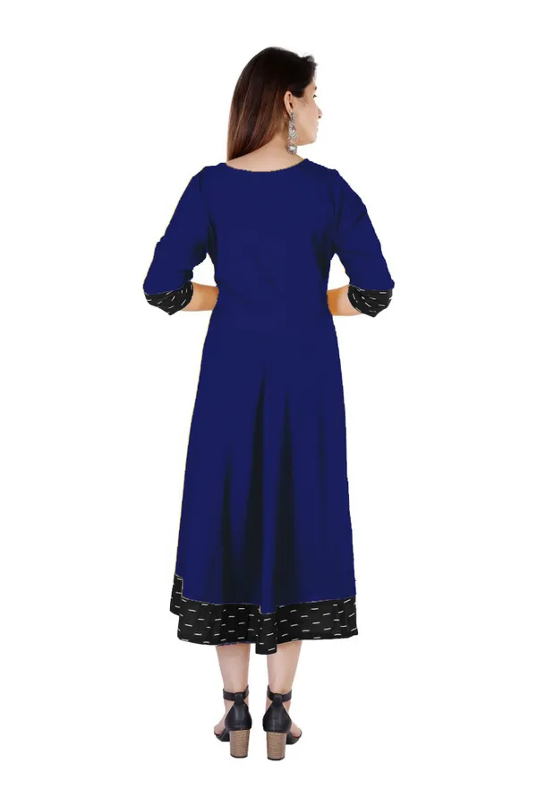 Hf_Holyday_Fashion_Cotton_Silk_Plain_Umbrella_Anarkali_Kurta_For_Women_With_Printed_Border