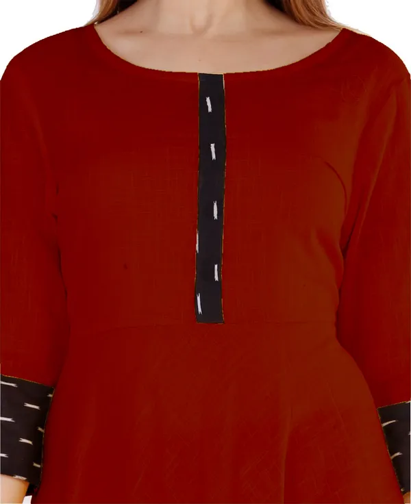 Hf_Holyday_Fashion_Cotton_Silk_Plain_Umbrella_Anarkali_Kurta_For_Women_With_Printed_Border
