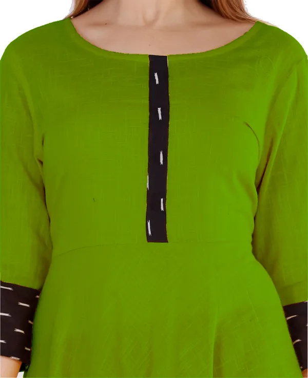 Hf_Holyday_Fashion_Cotton_Silk_Plain_Umbrella_Anarkali_Kurta_For_Women_With_Printed_Border