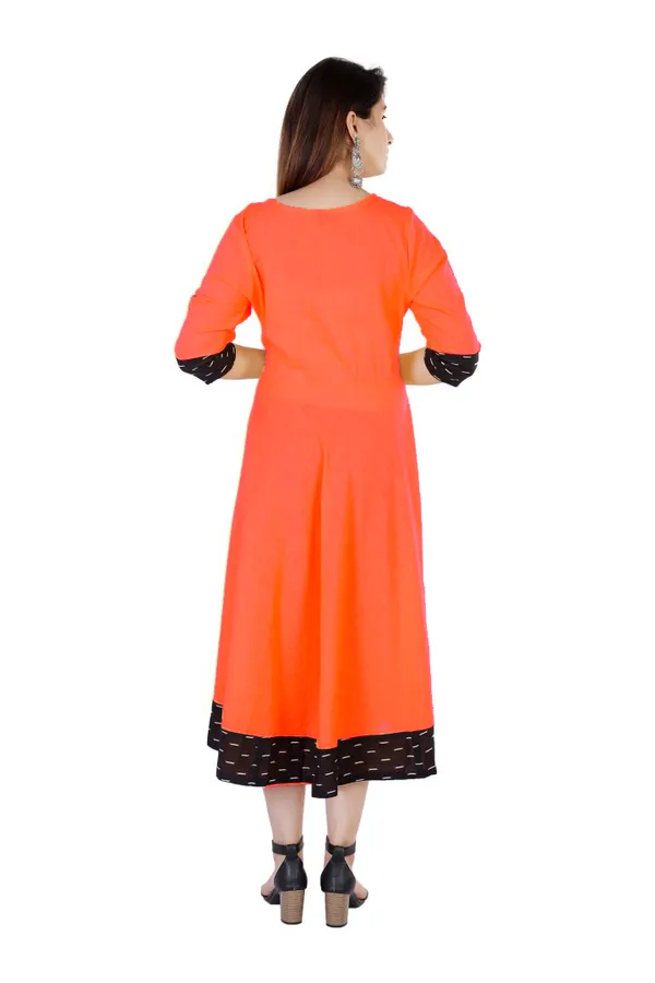 Hf_Holyday_Fashion_Cotton_Silk_Plain_Umbrella_Anarkali_Kurta_For_Women_With_Printed_Border