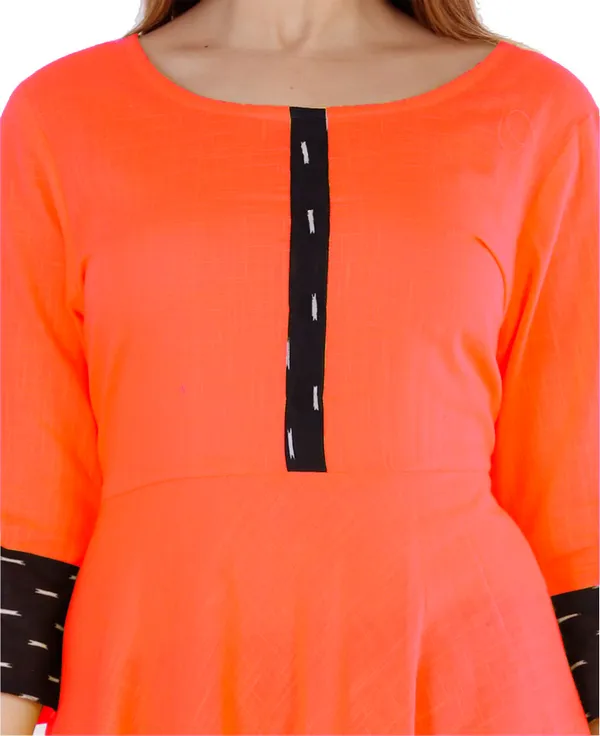 Hf_Holyday_Fashion_Cotton_Silk_Plain_Umbrella_Anarkali_Kurta_For_Women_With_Printed_Border