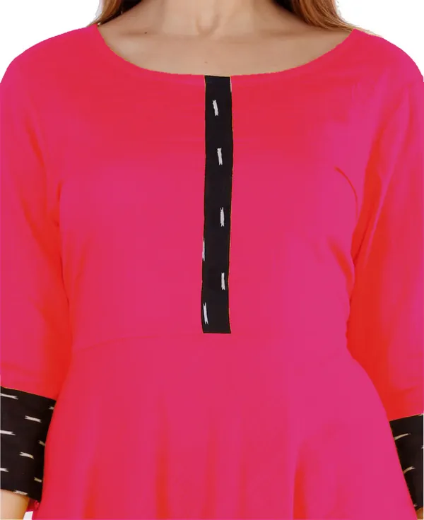 Hf_Holyday_Fashion_Cotton_Silk_Plain_Umbrella_Anarkali_Kurta_For_Women_With_Printed_Border