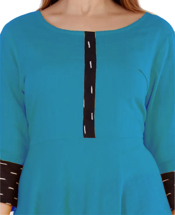 Hf_Holyday_Fashion_Cotton_Silk_Plain_Umbrella_Anarkali_Kurta_For_Women_With_Printed_Border