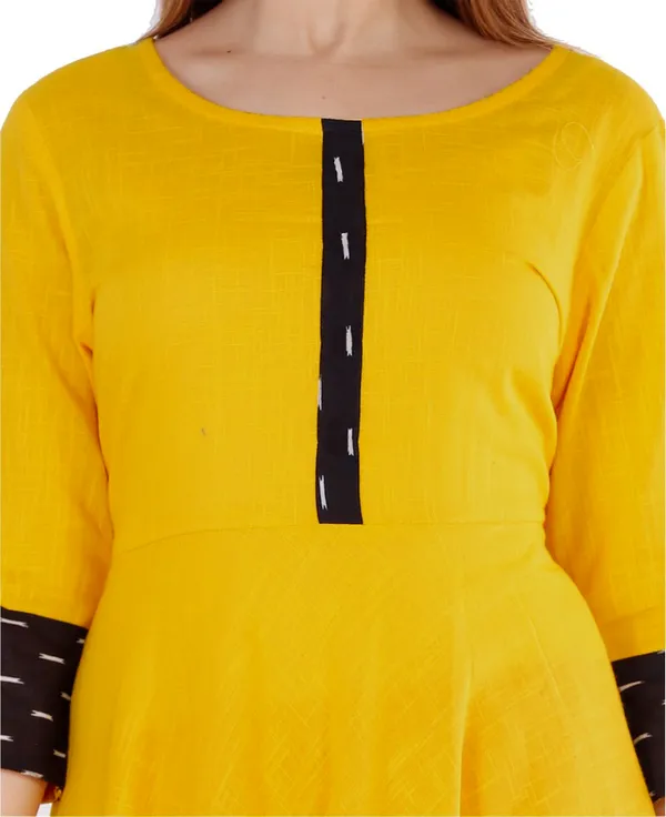 Hf_Holyday_Fashion_Cotton_Silk_Plain_Umbrella_Anarkali_Kurta_For_Women_With_Printed_Border