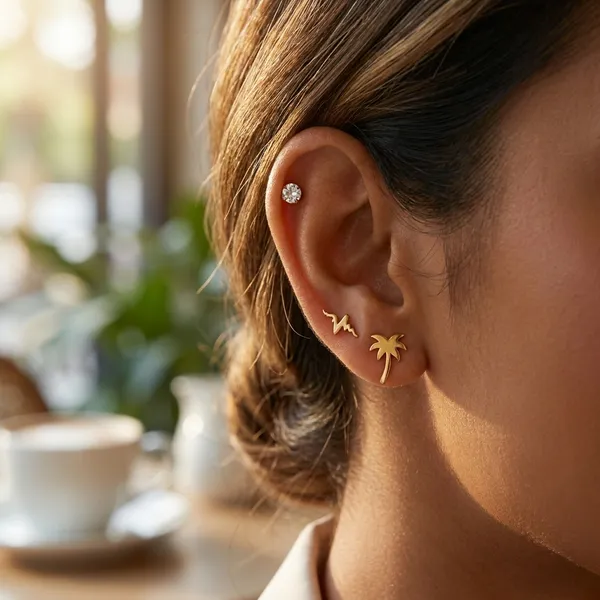 Gold-Toned_Stud_Earrings_Set_-_Pack_of_3_(Palm_Tree,_Hummingbird,_Crystal)
