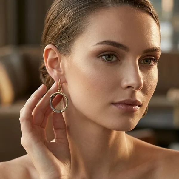 Gold-Toned_Dual-Tone_Circle_Drop_Earrings_for_Women