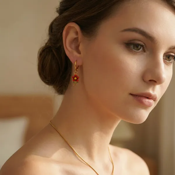 Charming_Red_Flower_Pendant_Necklace_and_Earring_Set