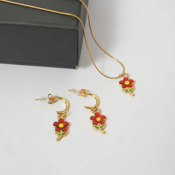 Charming_Red_Flower_Pendant_Necklace_and_Earring_Set