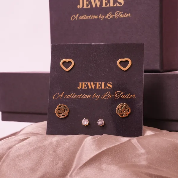 Rose_Gold_Stud_Earrings_Set_-_3_Pairs