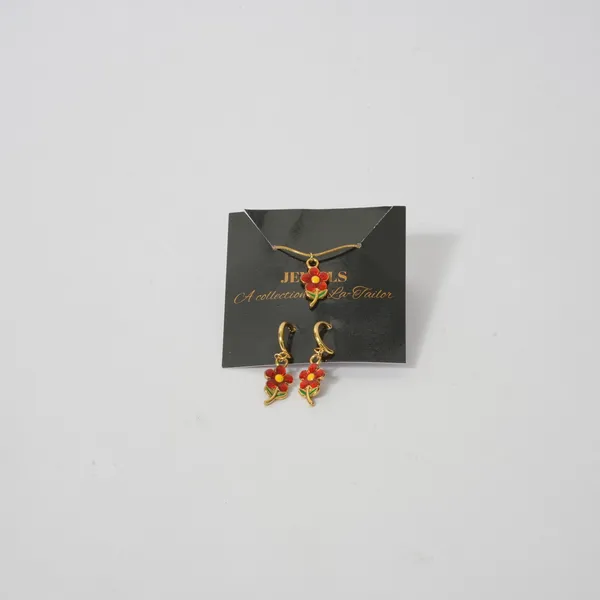 Charming_Red_Flower_Pendant_Necklace_and_Earring_Set