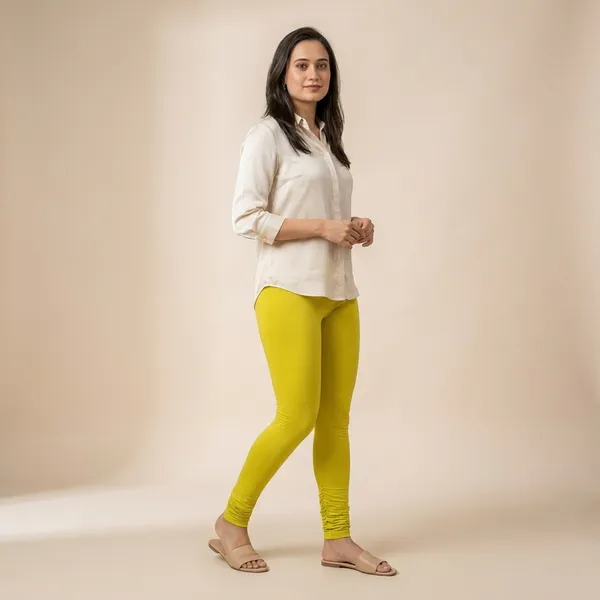 Yellow_Churidar_Leggings_For_Women