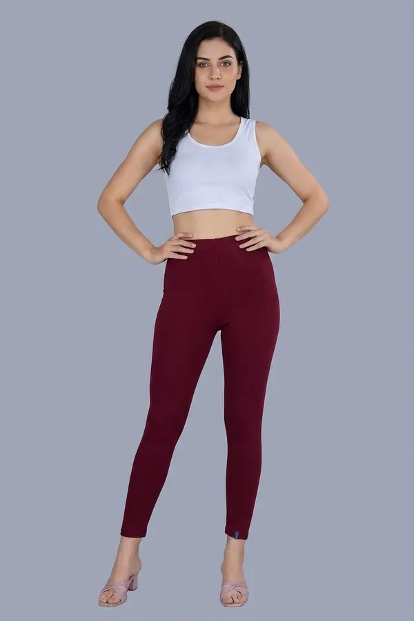 Womens_High_Waisted_Ankle_Leggings_Maroon