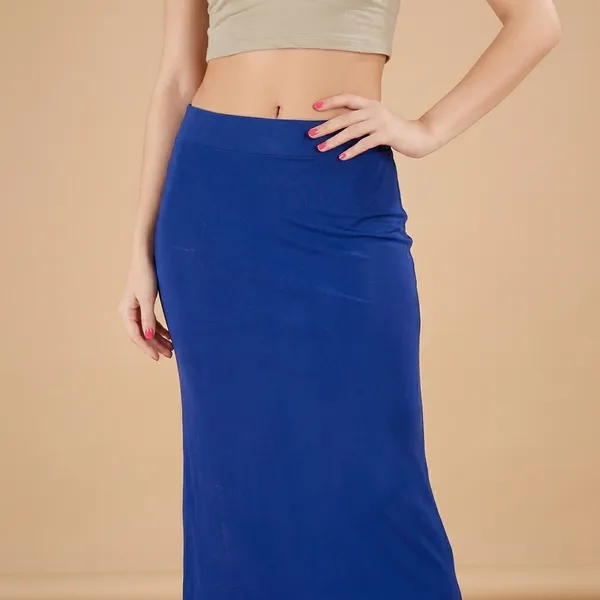 Womens_Royal_blue_Saree_Shapewear_With_Side_Slit_With_Drawstring