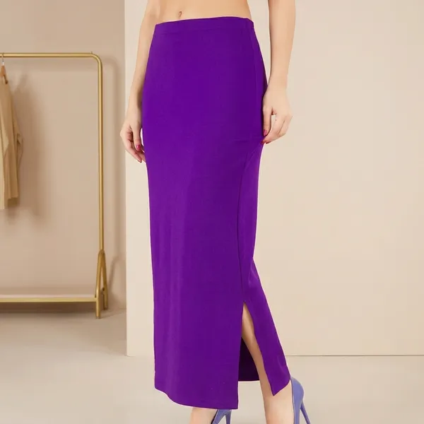 Womens_Purple_Saree_Shapewear_With_Side_Slit_With_Drawstring