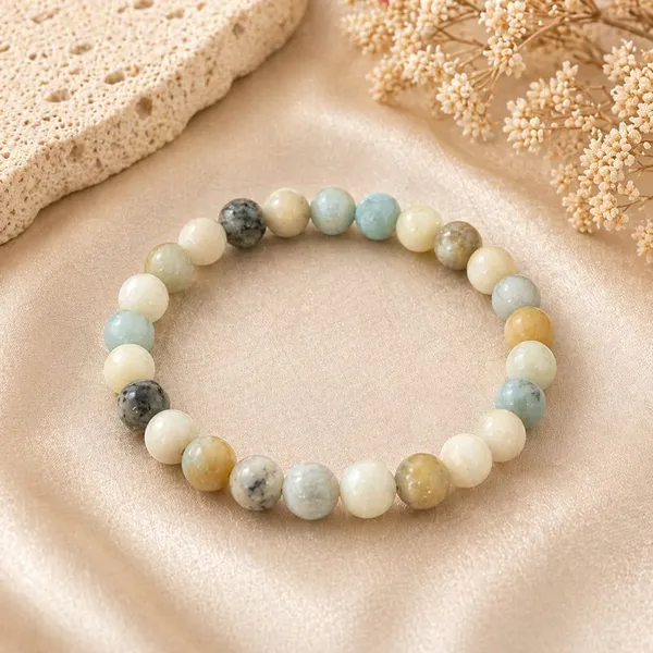Natural_Stone_Beaded_Bracelet_Amazonite_And_Mixed_Gemstone_Stretch_Bracelet_Pack_Of_2