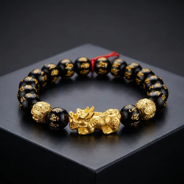 Black_Onyx_Om_Mantra_Black_dragon_With_Golden_Pixiu
