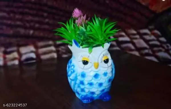 Handcrafted_Owl_Shape_Flower_Pot_For_Table_Decor_Small_Ceramic_Planter_For_Indoor_Plants_Succulents