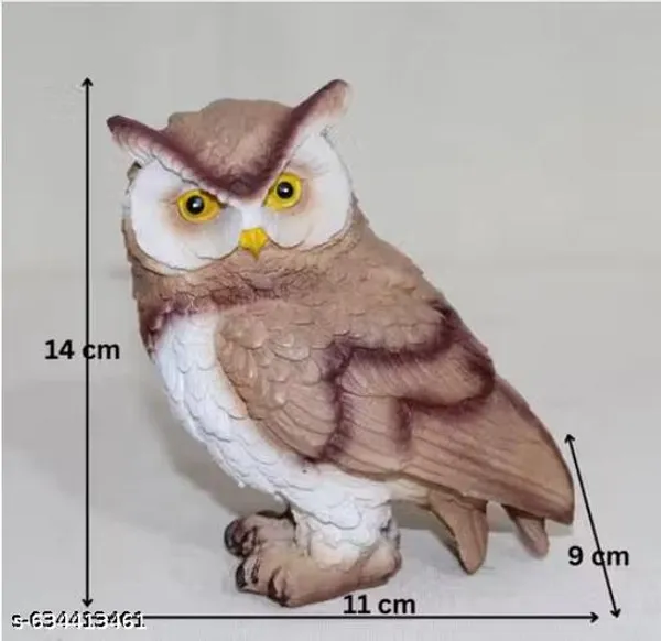 Handcrafted_Brown_Resin_Owl_Statue_Decorative_Showpiece_For_Table_Shelf