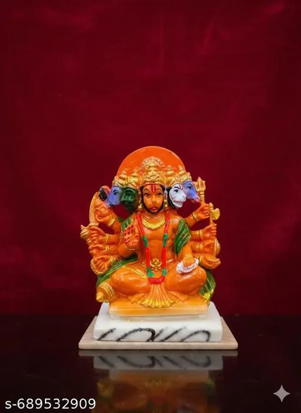 Panchmukhi_Hanuman_Ji_Inspired_Decorative_Showpiece_Multicolour_Resin_Sitting_Figurine_For_Table_Office_Gifting