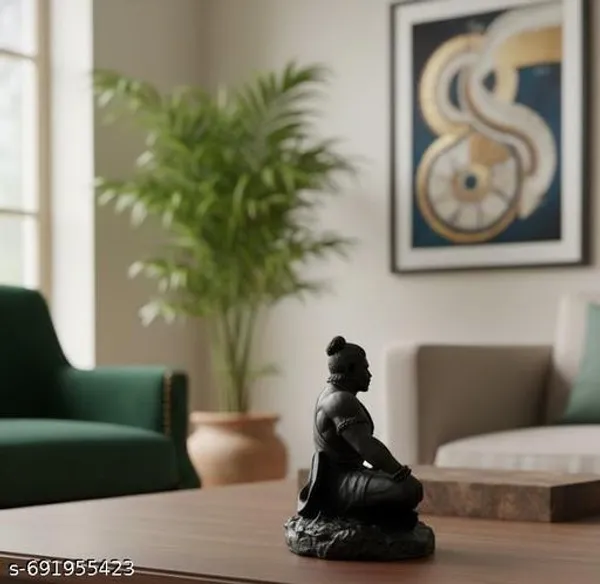Bajrangbali_Inspired_Meditating_Showpiece_Premium_Polyresin_Sitting_Figurine_For_Table_Shelf_Home_Decor_Matte_Black_Colour