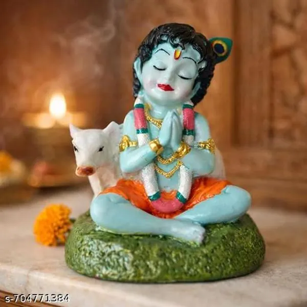 Beautiful_Bal_Krishna_Idol_With_Cow_For_Home_Mandir_Decoration_Multicolour_Resin_Laddu_Gopal_Murti_For_Table_Pooja_Room_Janmashtami_Gift