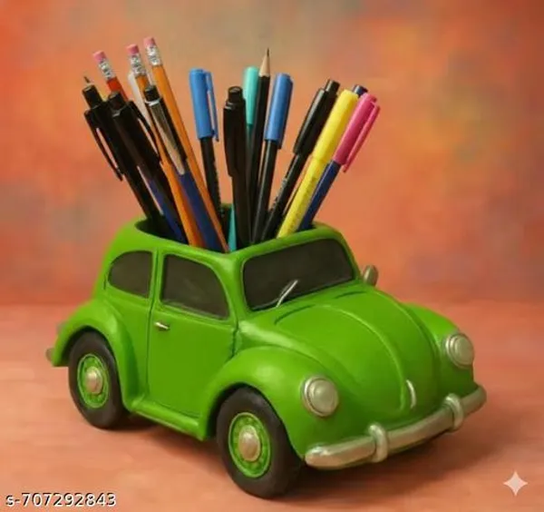 Premium_Resin_Green_Beetle_Car_Shape_Multipurpose_Pot_Stylish_Pen_Stand_Indoor_Planter_For_Home_Office_Decor_Pack_Of_2