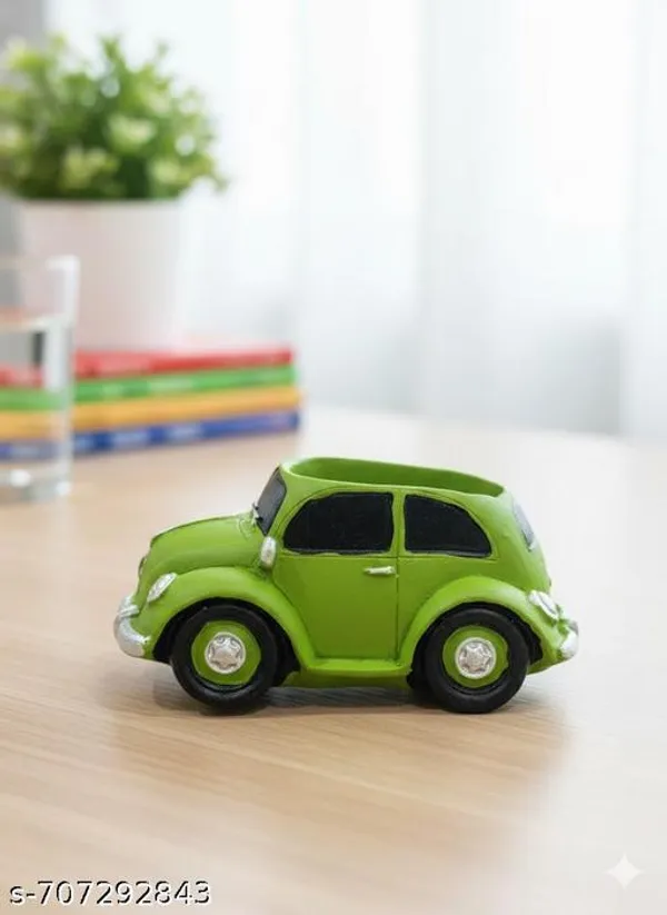 Premium_Resin_Green_Beetle_Car_Shape_Multipurpose_Pot_Stylish_Pen_Stand_Indoor_Planter_For_Home_Office_Decor_Pack_Of_2