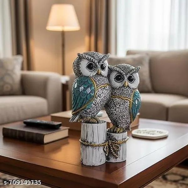 Premium_Polyresin_Handcrafted_Couple_Owl_Statue_For_Home_Decor_Antique_Teal_Blue_White_Decorative_Showpiece_For_Living_Room_Bedroom_Office_Table_Vastu_Friendly_Good_Luck_Gift_Item_For_Anniversary_Birthday_Housewarming_Set_Of_2_Owls_On_Tree_Trunk