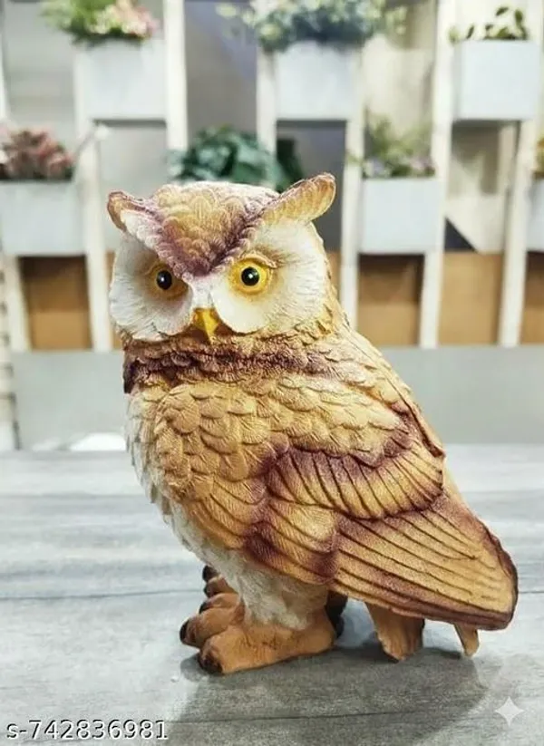 Handcrafted_Resin_Owl_Figurine_Decorative_Great_Horned_Owl_Statue_For_Home_Decor_Office_Desk_And_Gifting_Brown_White_6_Inch