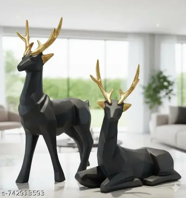 Modern_Geometric_Deer_Figurine_Set_Of_2_Elegant_Resin_Reindeer_Statues_With_Gold_Antlers_For_Home_Office_Decor_Matte_Black