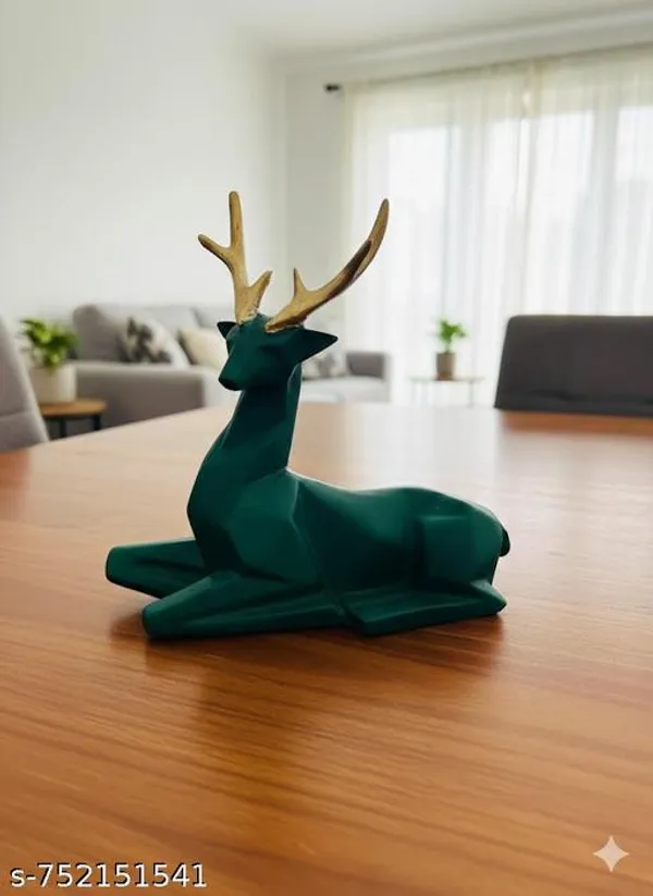 Green_Deer_Sculpture_With_Gold_Antlers_Stylish_Decor_For_Home_Office