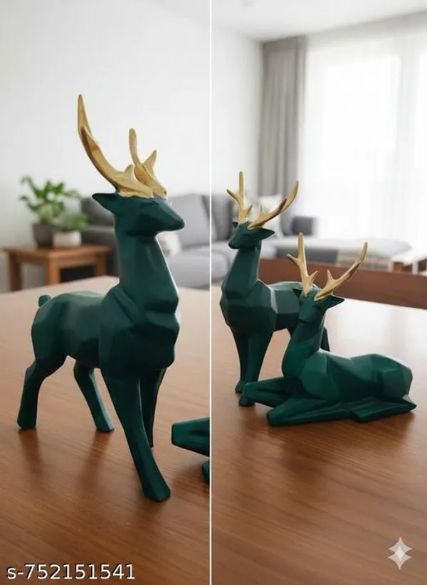 Green_Deer_Sculpture_With_Gold_Antlers_Stylish_Decor_For_Home_Office