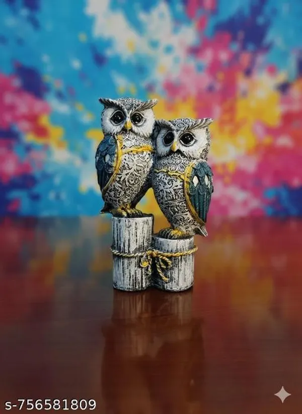 Decorative_Owl_Figurine_Set_For_Home_Decor_Handcrafted_Resin_Sculpture_For_Living_Room_Or_Office