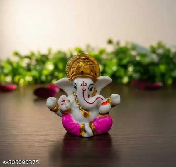 White_Pink_Resin_Ganesh_Ji_Idol_For_Home_Temple_Car_Dashboard_Golden_Crown_Sitting_Ganesha_Murti_For_Pooja_Gift_Decoration