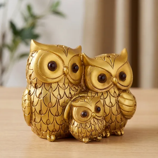 Golden_Owl_Family_Showpiece_For_Home_Decor_Decorative_Resin_Owl_Figurine_Set_For_Living_Room_Table_Shelf_Elegant_Owl_Statue_For_Gift_Interior_Decoration