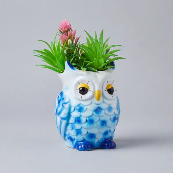 Handcrafted_Owl_Shape_Flower_Pot_For_Table_Decor_Small_Ceramic_Planter_For_Indoor_Plants_Succulents