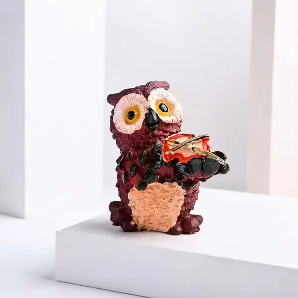 Small_Red_Owl_Figurine_Holding_Book_Scroll_Decorative_Miniature_Showpiece