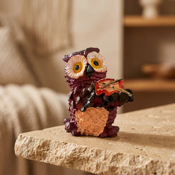 Small_Red_Owl_Figurine_Holding_Book_Scroll_Decorative_Miniature_Showpiece