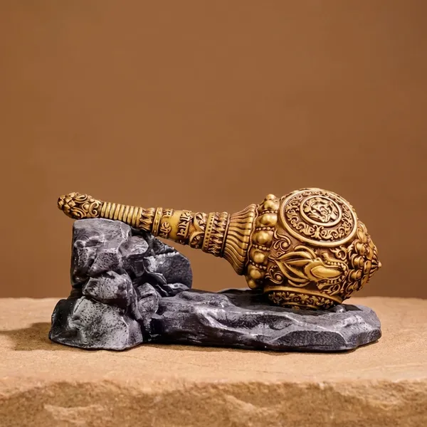 Religious_Golden_Gada_Car_Dashboard_Idol_Showpiece_Lord_Hanuman'S_Mace_Figurine_Durable_Resin_Hindu_Temple_Decor_Home_Vastu_Gift