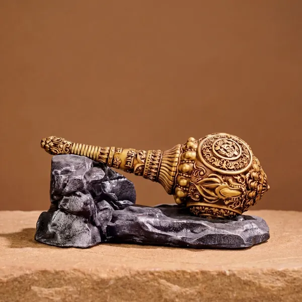 Religious_Golden_Gada_Car_Dashboard_Idol_Showpiece_Lord_Hanuman'S_Mace_Figurine_Durable_Resin_Hindu_Temple_Decor_Home_Vastu_Gift