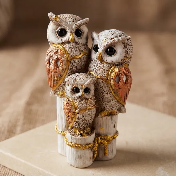 Elegant_Triple_Owl_Family_Resin_Showpiece_For_Home_Decor_Vastu_Owl_Statue_For_Living_Room_Office_Gift_Purpose_Golden_Orange_Decorative_Owl_Figurine