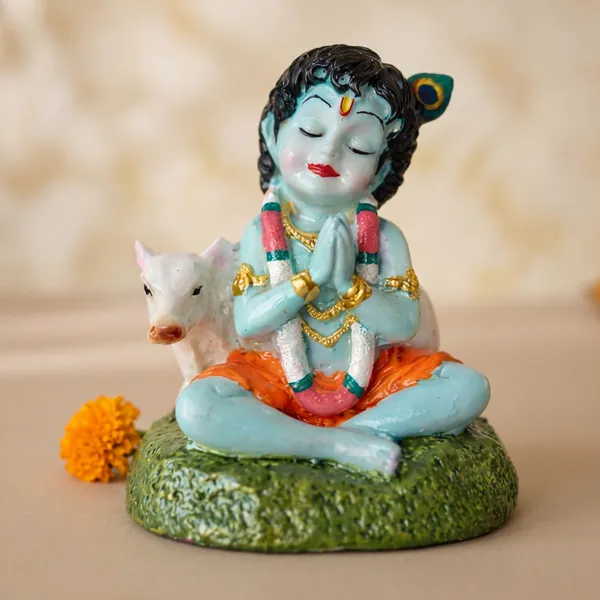 Beautiful_Bal_Krishna_Idol_With_Cow_For_Home_Mandir_Decoration_Multicolour_Resin_Laddu_Gopal_Murti_For_Table_Pooja_Room_Janmashtami_Gift