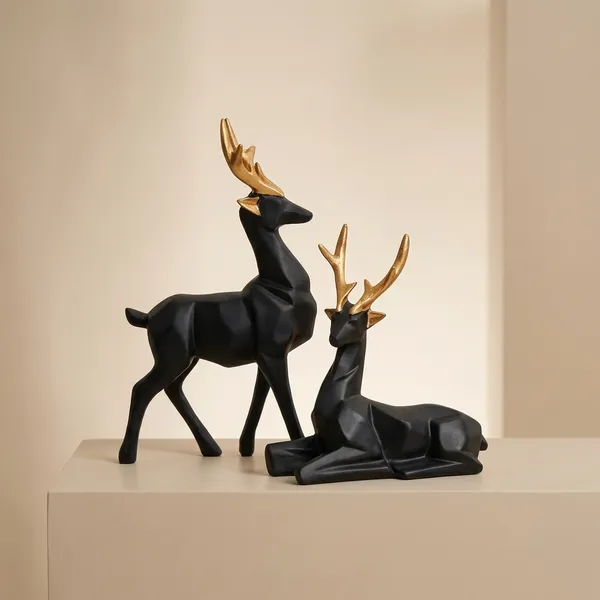 Set_Of_2_Premium_Polyresin_Deer_Showpiece_Black_Gold_Reindeer_Pair_For_Home_Decor_Living_Room_Office_Gifting_Luxury_Decorative_Item